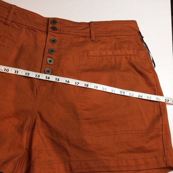 Ava & Viv Womens Shorts Stretch Jean Denim Rust Deep Orange Sz 20W NWOT - Picture 8 of 10